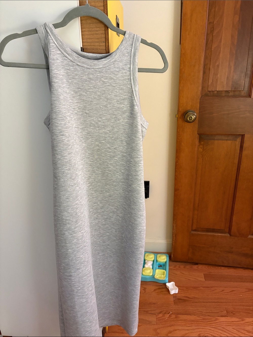 bohme Heather Gray Sleeveless Tank Midi Dress